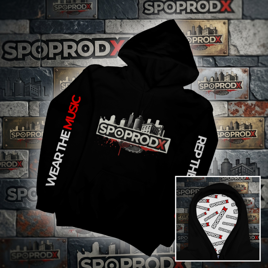 Rep The Sound Lined Hoodie(black)