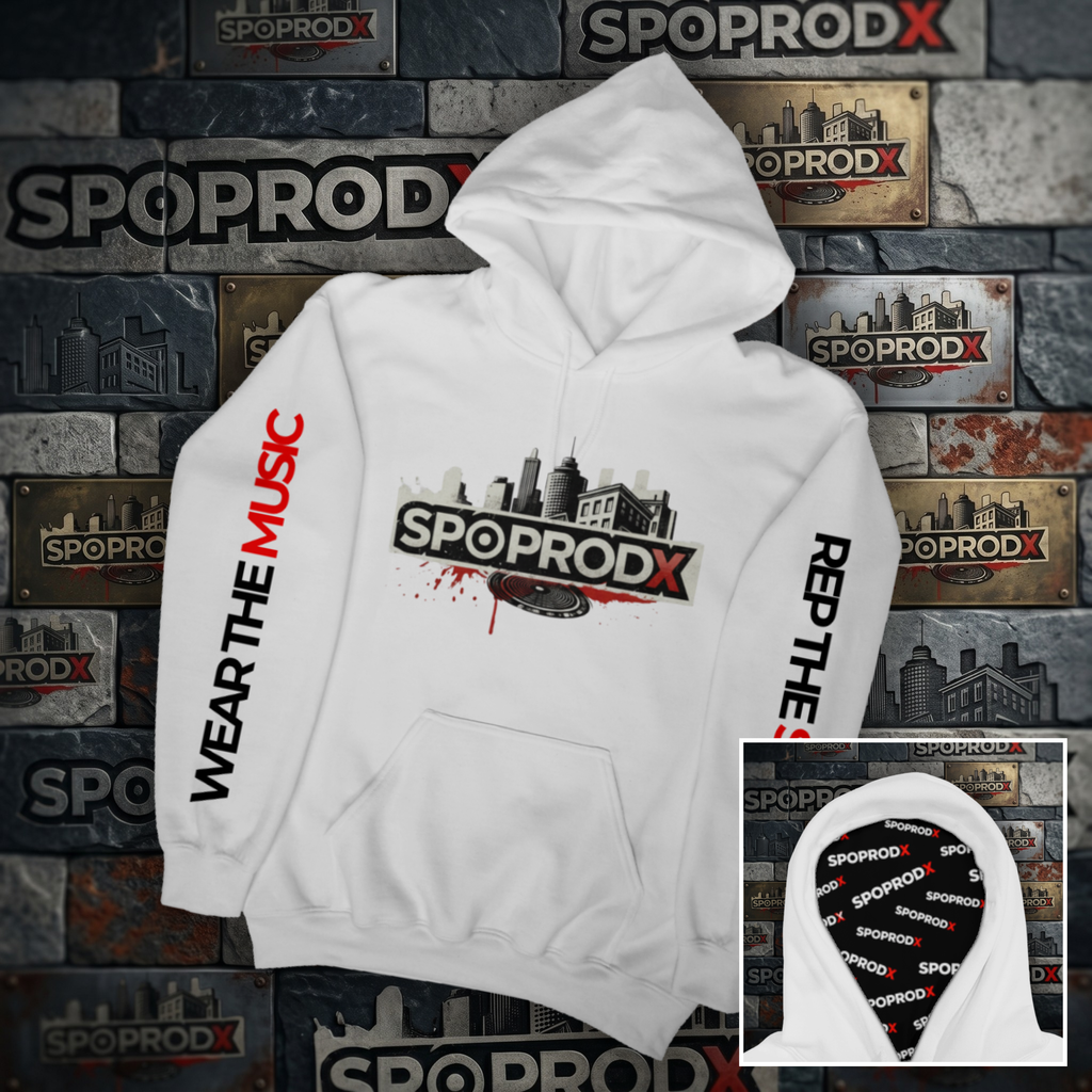Rep The Sound Lined Hoodie(white)